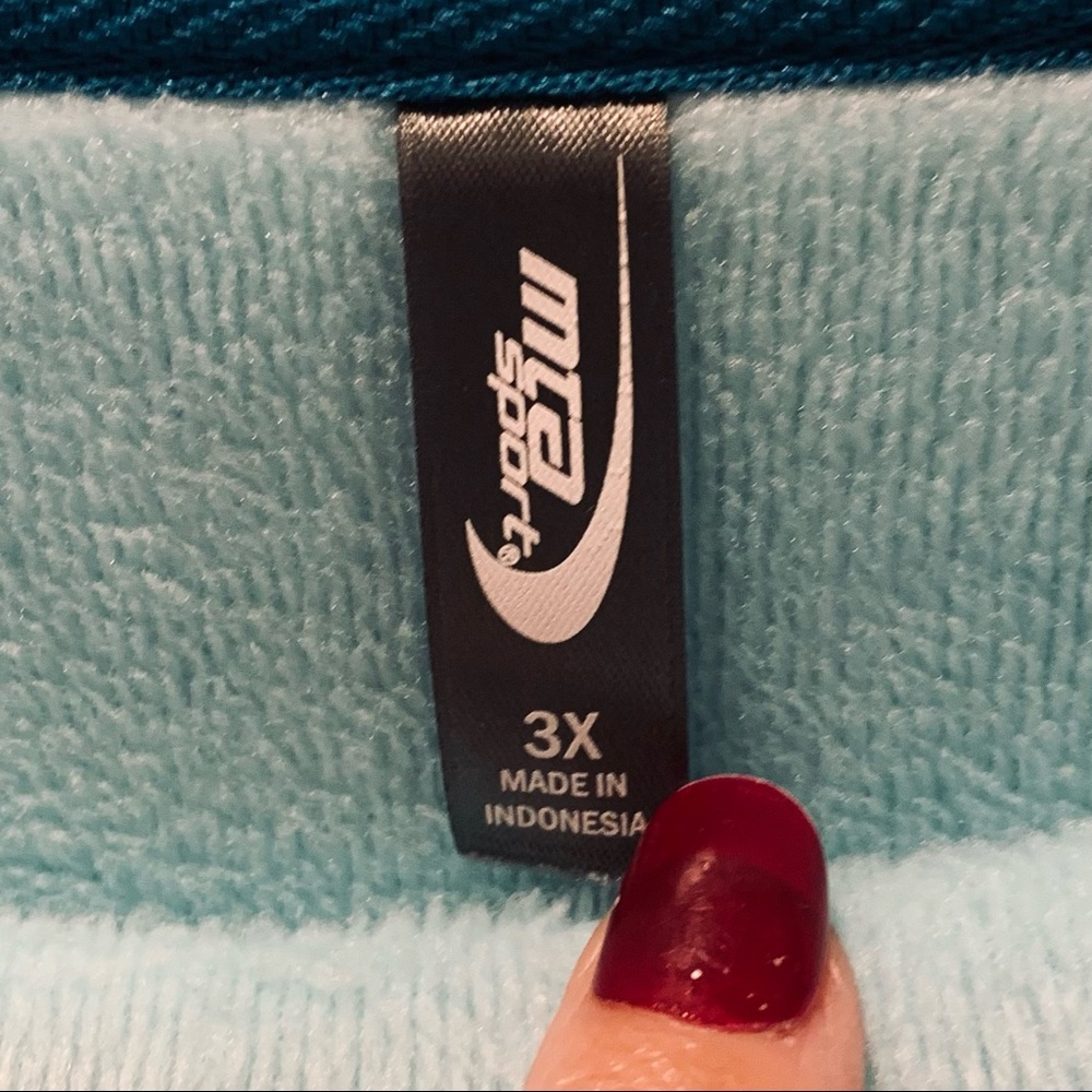 MTA Sport Teal Fleece‎ Top 3X - Picture 4 of 10